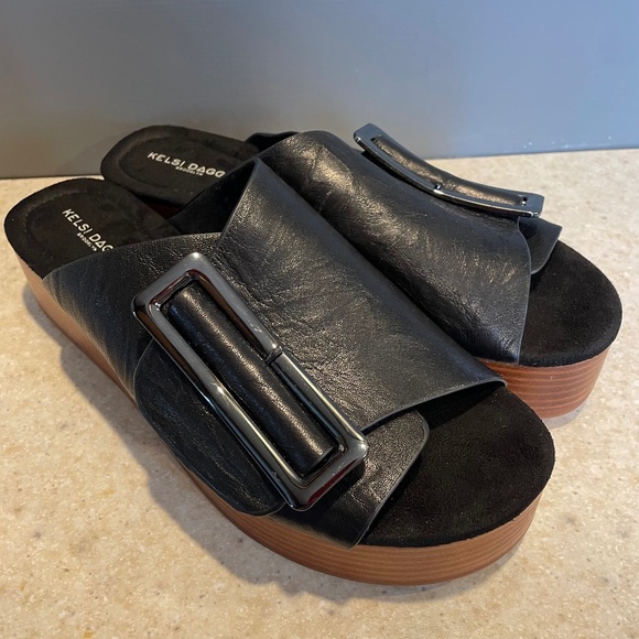 Kelsi Dagger Anthropologie Brooklyn Dover Platform Sandal Boho Leat… - Picture 1 of 10